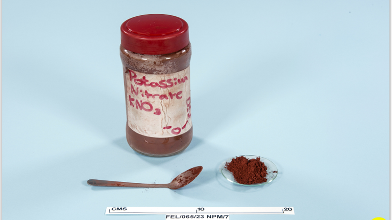 Potassium Nitrate possessed by Jacob Graham, 20, who planned to carry out a bombing campaign.