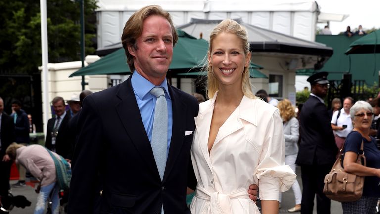 File photo dated 09/07/19 of Thomas Kingston and Lady Gabriella Windsor on day eight of the Wimbledon Championships at the All England Lawn Tennis and Croquet Club, Wimbledon. Thomas Kingston, the husband of Prince and Princess Michael of Kent’s daughter Lady Gabriella Kingston, has died, Buckingham Palace has announced. Issue date: Tuesday February 27, 2024. Pic: PA

