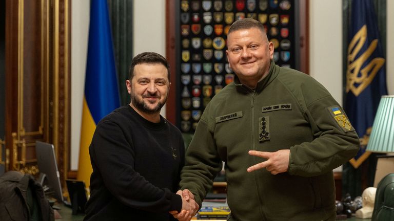 Pic: Ukrainian Presidential Press Service
Volodymyr Zelenskyy and former commander in chief Valerii Zaluzhnyi