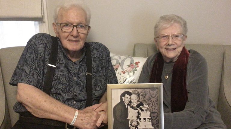 EMBARGOED TO 0001 WEDNESDAY FEBRUARY 14 Undated handout photo issued by Care UK of John and Patricia Chesney, aged 84 and 83, who celebrated 61 years of marriage on February 2, hold their wedding photo, as couples at Care UK&#39;s Llys Cyncoed home in Cardiff shared their secrets on how to maintain a long-lasting relationship during a celebration ahead of Valentine&#39;s Day. Issue date: Wednesday February 14, 2024.