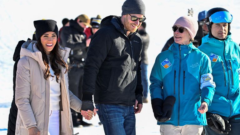 The couple meeting with competitors and coaches who are preparing for the 2025 competition. Pic: Reuters