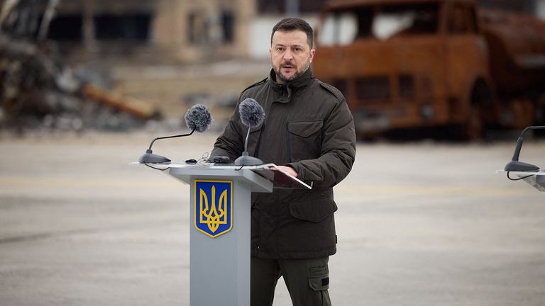 Ukraine&#39;s Volodymyr Zelenskyy. Pic: Reuters
