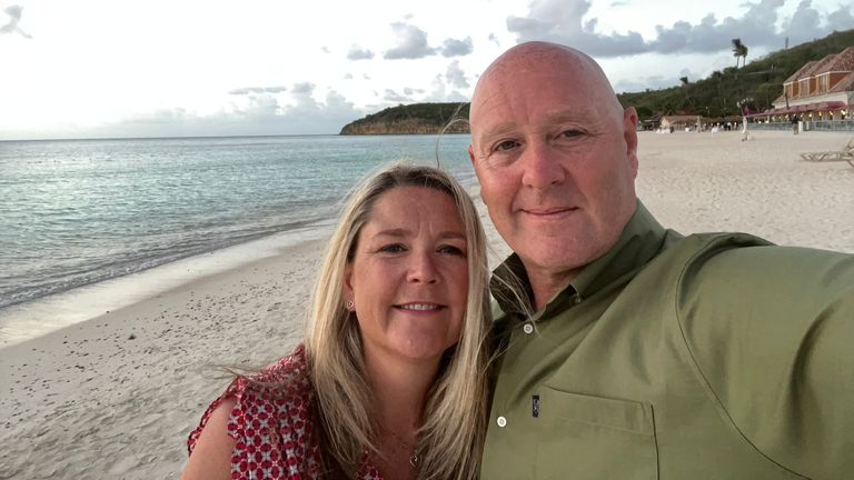 Lee Francis with his wife, Clare.  He was left paralysed from the waist down after being involved in a motorbike crash while visiting her in Thailand. Pic: Katie Francis