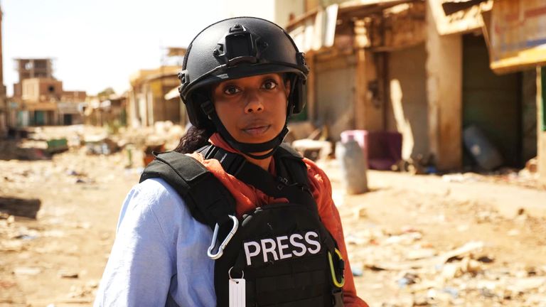 Sky&#39;s Yousra Elbagir is the first journalist to visit the war-torn community of Omdurman in Sudan