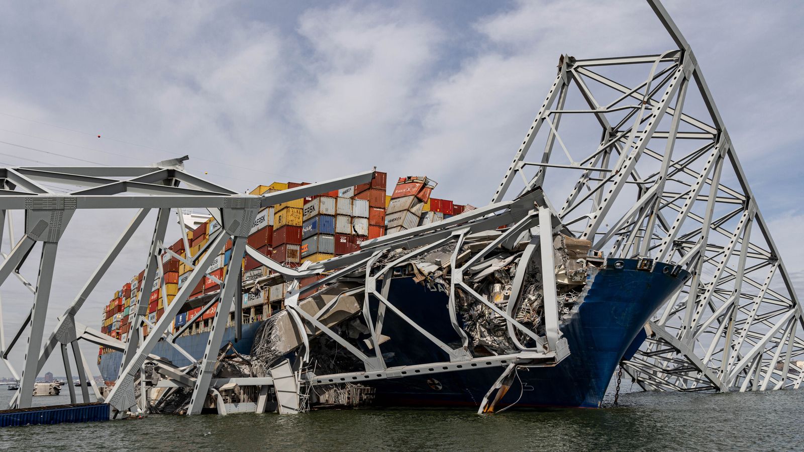 Largest crane on US eastern seaboard drafted in to help clear Baltimore bridge and ship wreckage