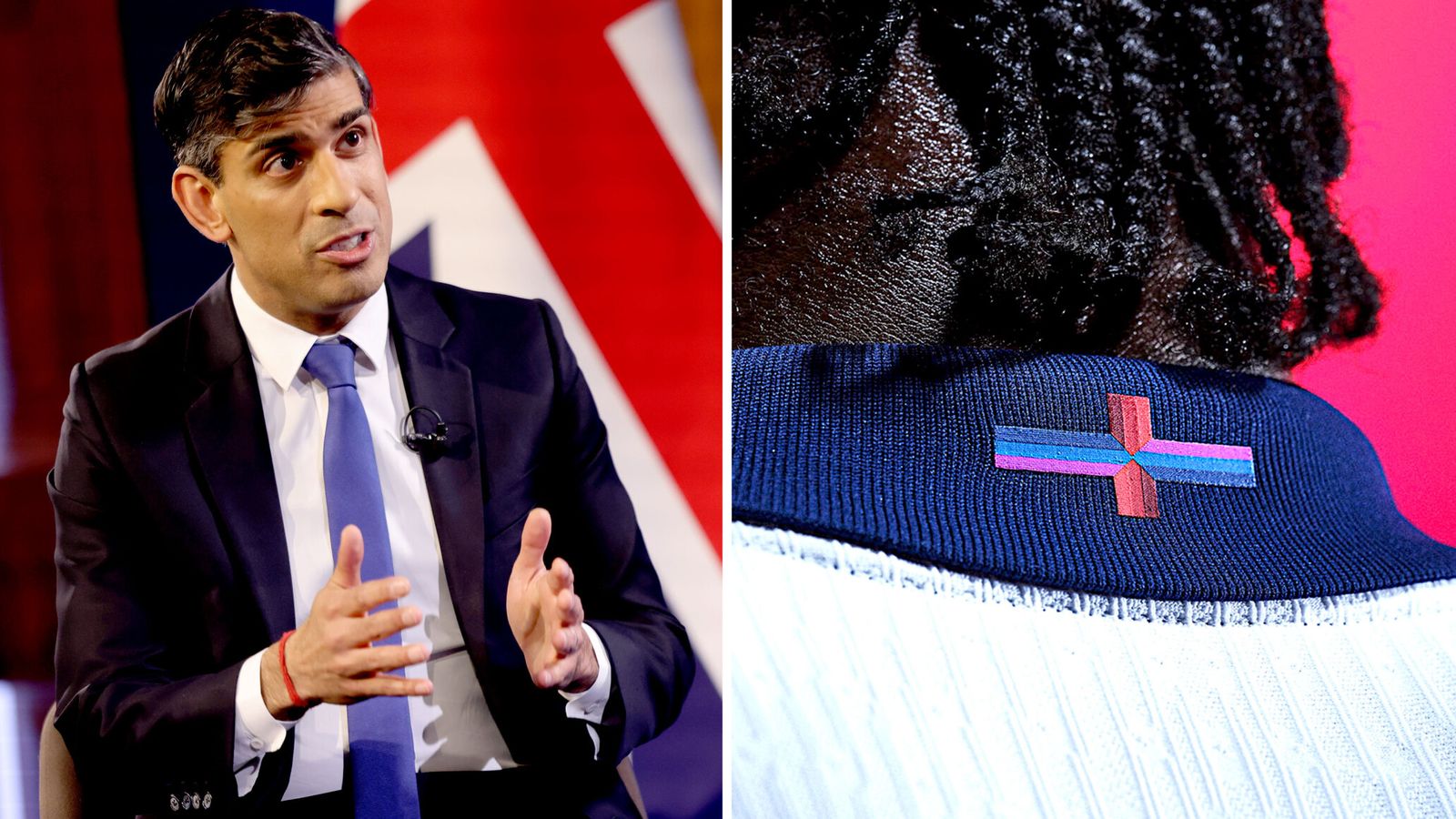 Ред за фланелки на Nike England: „Не се забърквайте с националните знамена“, казва Сунак след промяната на американската марка St George`s Cross