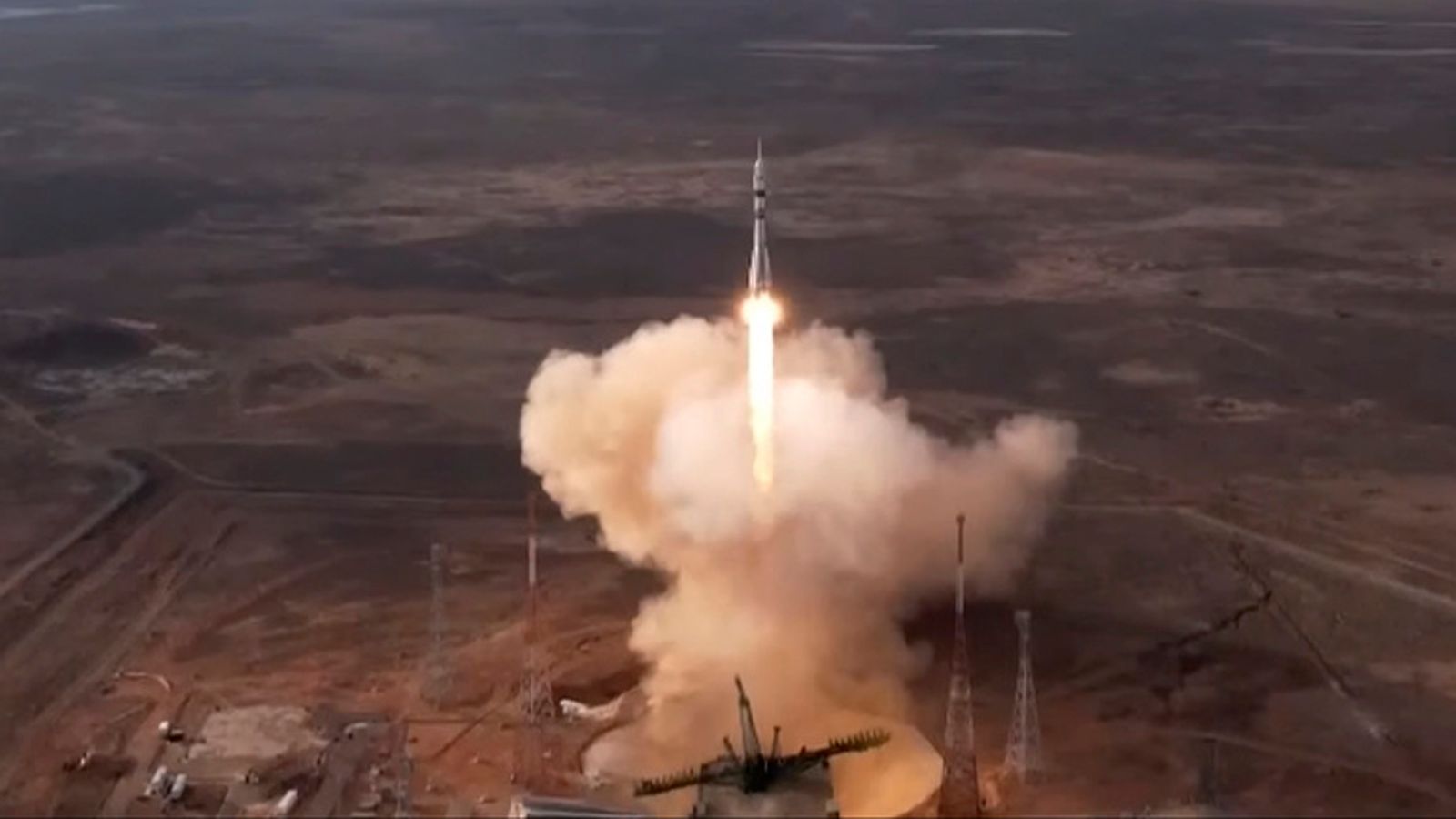 Rocket with astronauts from NASA and Russia blasts off from Kazakhstan ...