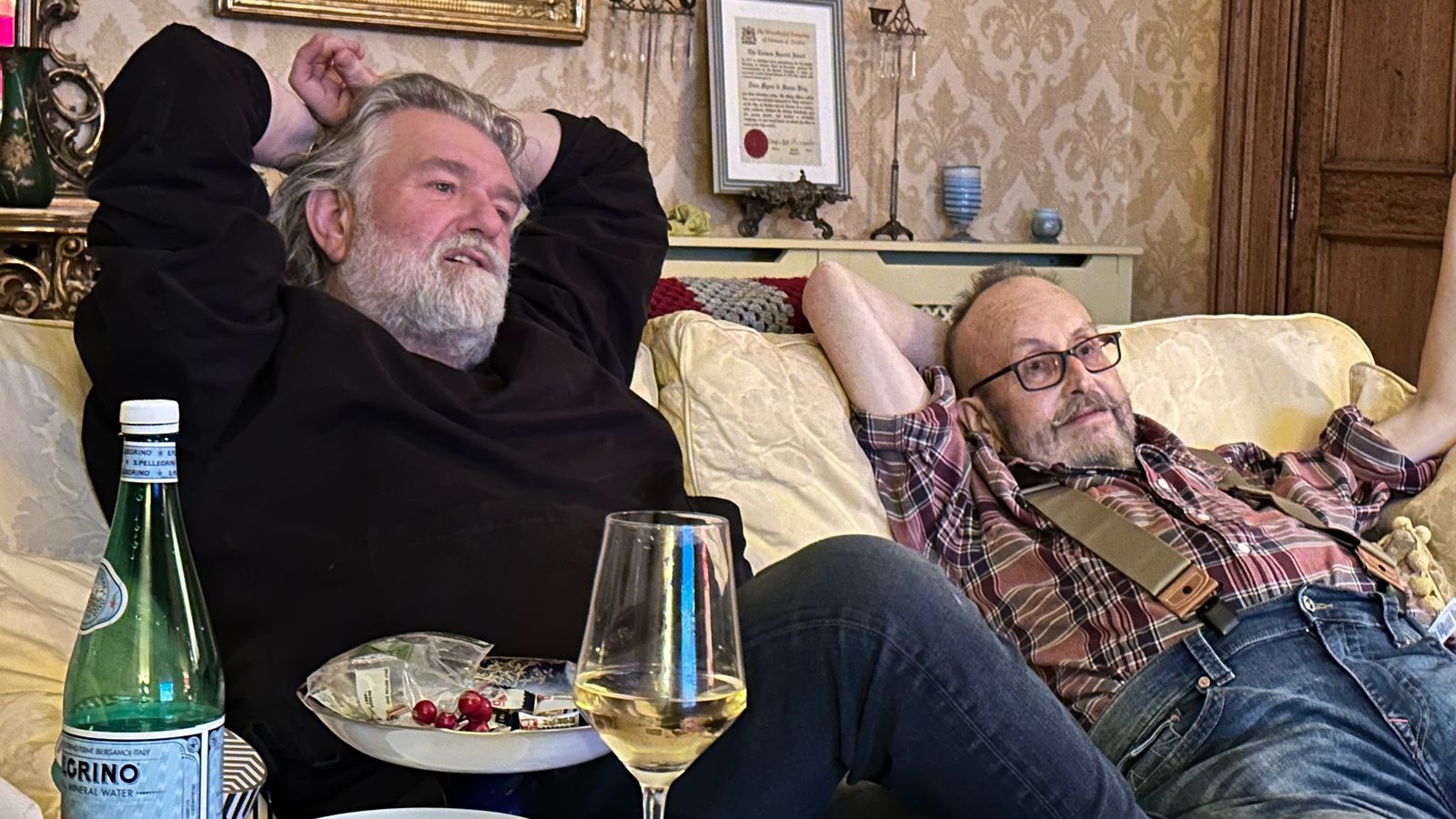 Hairy Bikers Dave Myers and Si King pictured relaxing together in 'last photo' of cooking duo
