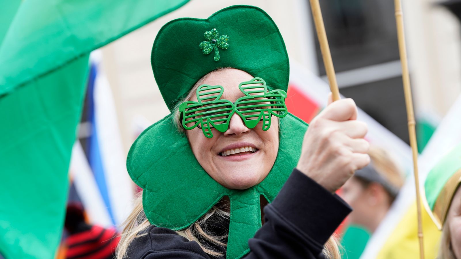 St Patrick's Day celebrated with parades, shamrocks and three cheers