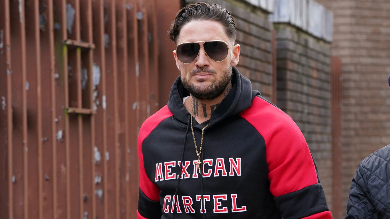 Stephen Bear and Georgia Harrison at court for hearing over profits he made from sharing private sex tape
