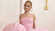 FILE - Ariana Grande arrives at the Oscars on Sunday, March 10, 2024, at the Dolby Theatre in Los Angeles. (Photo by Richard Shotwell/Invision/AP, File)