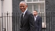 Barack Obama leaves Downing Street