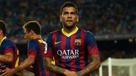 Dani Alves, seen here in 2013, was convicted of sexual assault in February. Pic: AP