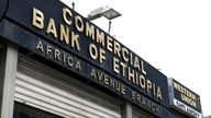 A branch of  the Commercial bank of Ethiopia  in Addis Ababa.
Pic:Reuters
