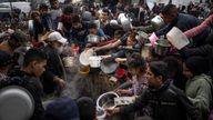 Aid groups say the ongoing hostilities, the Israeli military&#39;s refusal to facilitate deliveries and the breakdown of order inside Gaza make it increasingly difficult to bring vital aid to much of Gaza. Pic: AP