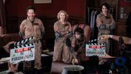 Paul Rudd, Carrie Coon, Mckenna Grace and Finn Wolfhard in Ghostbusters: Frozen Empire. Pic: Sony Pictures