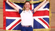 Gold medallist Laura Kenny.
Pic: Reuters