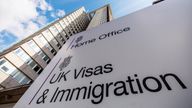 The Home Office UK Visas & Immigration Office at Lunar House in Croydon
Pic: Alamy
