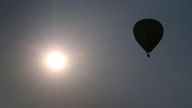 The incident took place around 30 minutes after the balloon took off. Pic: AP.