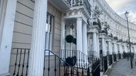 The curved facade of desirable London townhouse properties in the Holland Park area of London. Pic: iStock