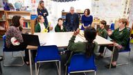Keir Starmer and shadow education secretary Bridget Phillipson during a visit to a school in Harlow.
Pic: PA