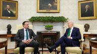 Pic: Reuters
U.S. President Joe Biden meets with Irish Prime Minister Leo Varadkar in the Oval Office of the White House in Washington, U.S., March 15, 2024. REUTERS/Kevin Lamarque