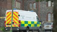 An ambulance with CBRN written on the side. Pic: Eddie Mitchell 