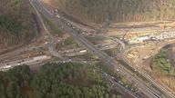 Aerial pictures show the M25 on Friday ahead of this weekend&#39;s closure.