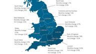  A map showing UK house prices