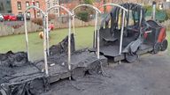 Play park torched in Houldsworth Street, Glasgow. Pic: Glasgow City Council