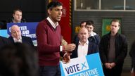 Rishi Sunak launches the Conservatives&#39; local election campaign. Pic: PA
