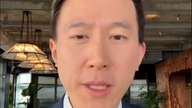 TikTok&#39;s chief executive appeals to users directly in a video on the platform. Pic: TikTok