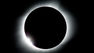 A total solar eclipse seen in Illinois in 2017. Pic: AP
