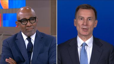 Speaking on Sunday Morning with Trevor Phillips, Chancellor Jeremy Hunt says "in the long run", the UK needs to have a lower tax burden.