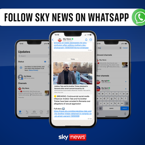 Следите за новостями Sky News в WhatsApp