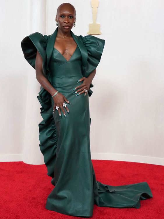 Cynthia Erivo arrives at the Oscars on Sunday, March 10, 2024, at the Dolby Theatre in Los Angeles. (Photo by Jordan Strauss/Invision/AP)