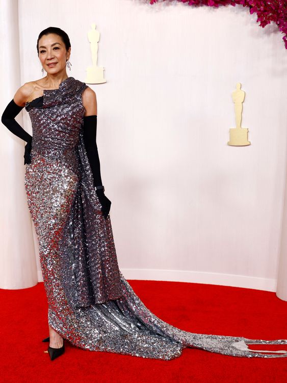 Michelle Yeoh was the break out star  of last year&#39;s show - and ruling the red carpet again this year. Pic: Reuters