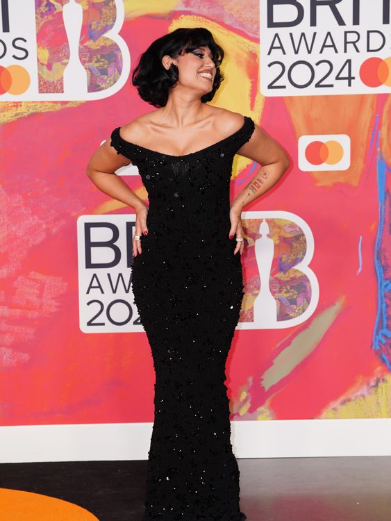 Raye attending the Brit Awards 2024 at the O2 Arena, London. Picture date: Saturday March 2, 2024.