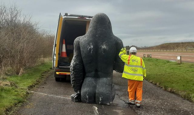 Gary the Gorilla statue 'sawn in half' after theft from Scottish garden centre - Vimarsana News