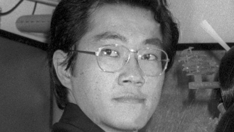 Photo taken in 1982 shows portrait of Akira Toriyama, the creator of the legendary manga series 