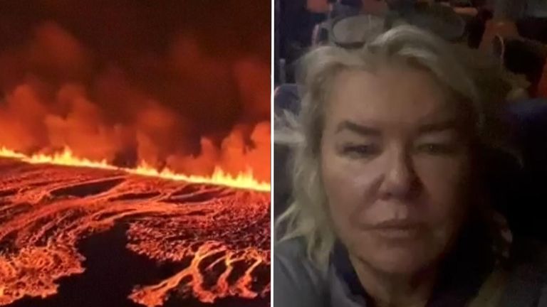 Alex Crawford is on holiday in Iceland and the volcano in Grindavik has erupted again
