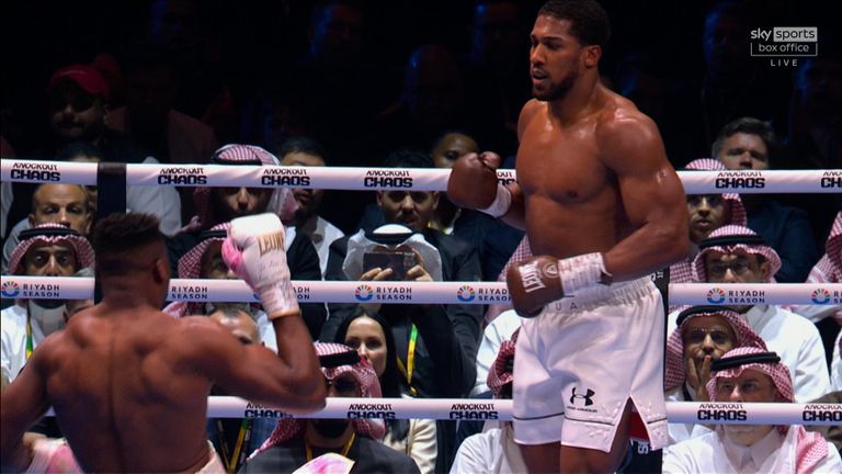 Anthony Joshua takes out Francis Ngannou in Riyadh | World News | Sky News