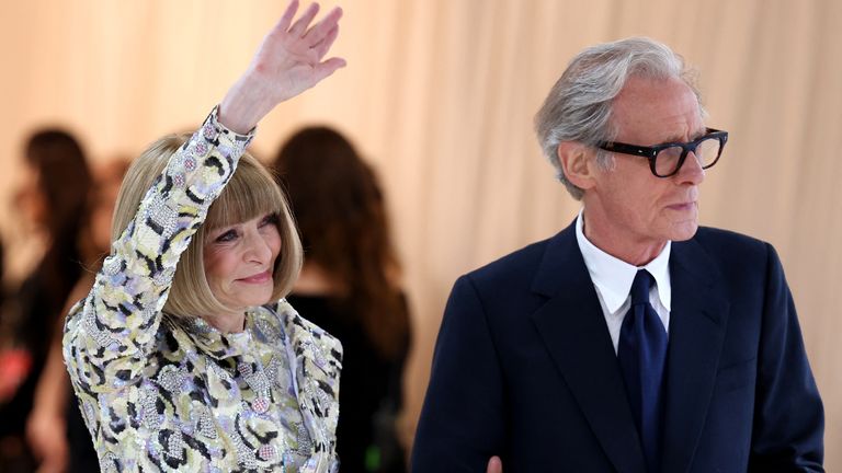 Nighy and Anna Wintour at the Met Gala last year. Pic: Reuters