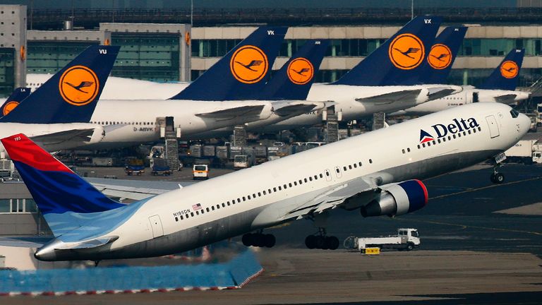 Captain Lawrence Russell was two-and-a-half times over the limit when he was due to fly the Delta Airlines Boeing 767 from Edinburgh to New York. Pic: Reuters