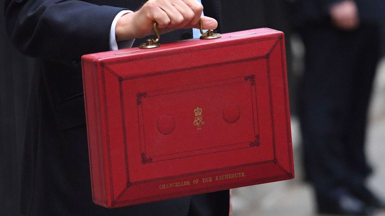 The budget red box. Pic: PA