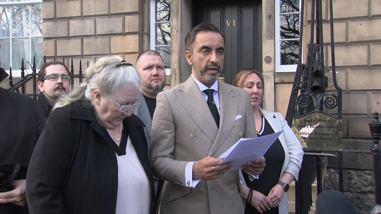 The Caldwell family and their lawyer met with the Scottish First Minister in Edinburgh on Tuesday.