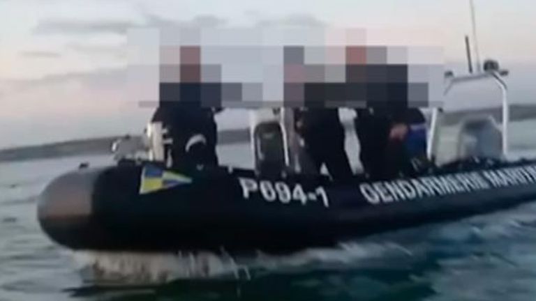 French authorities circle migrant dinghy in footage obtained by an investigation