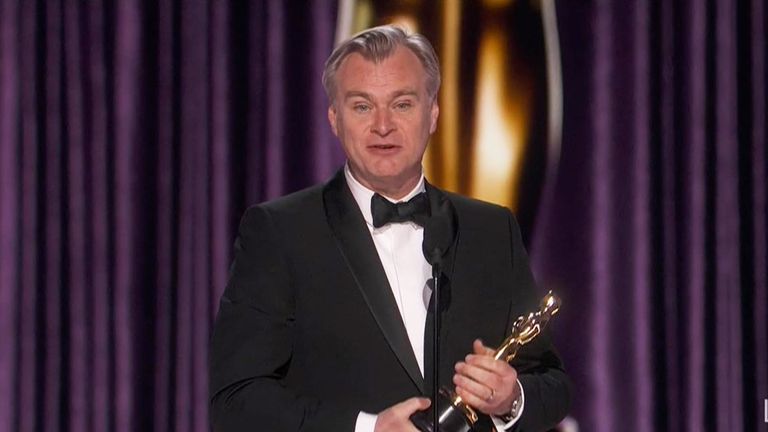 Oppenheimer director Christopher Nolan received the Oscar for best director