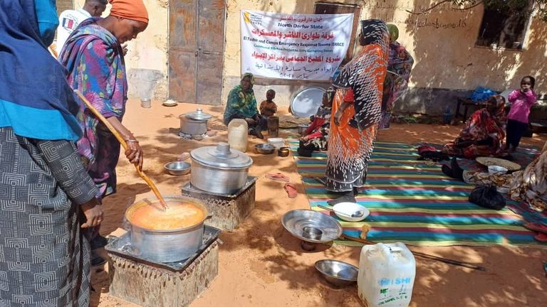 Community kitchens such as this one in Al-Fashir, North Darfur, have had to end as grant assistance has dried up