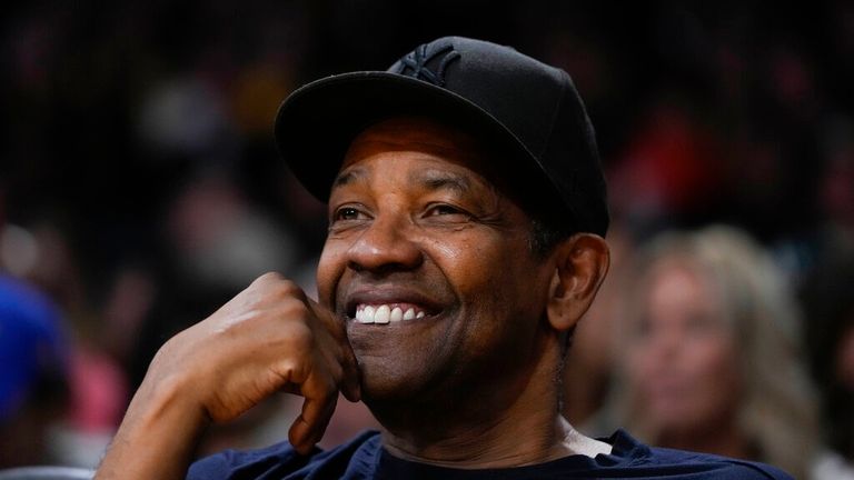 Denzel Washington seen at a NBA basketball game in Los Angeles in March last year Pic: AP/Jae C. Hong